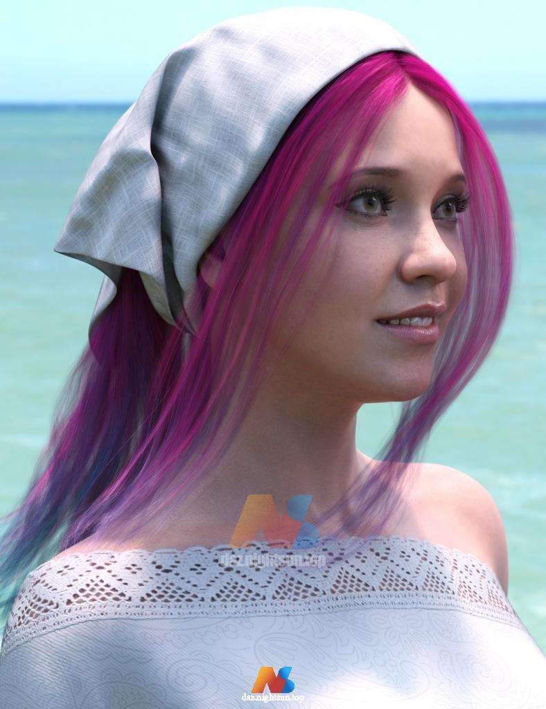 图片[2]-[daz纹理] Summer Scarf Hair Texture Expansion-DAZ爱好者