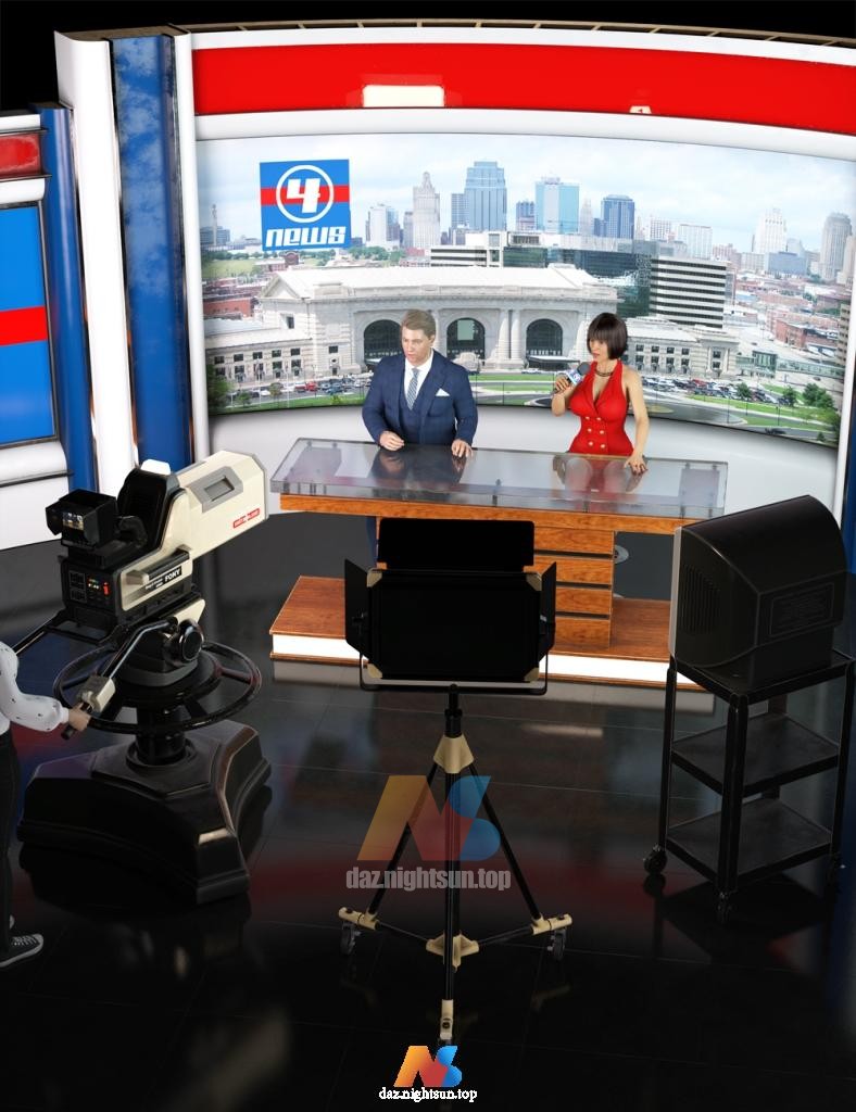 [daz场景] News Reporting Props