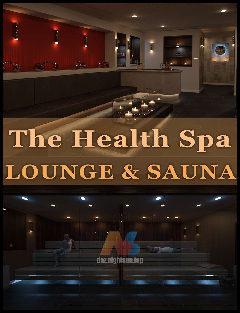 [daz场景] The Health Spa: Lounge and Sauna-DAZ爱好者
