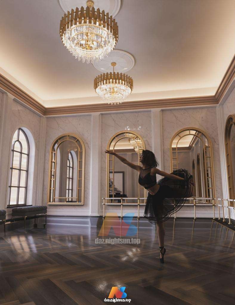 [daz场景] Ballet Dance Room