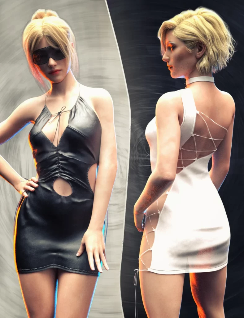 [daz服装] KUJ Fashion Tight Dress Outfit for Genesis 8 and 8.1 Female