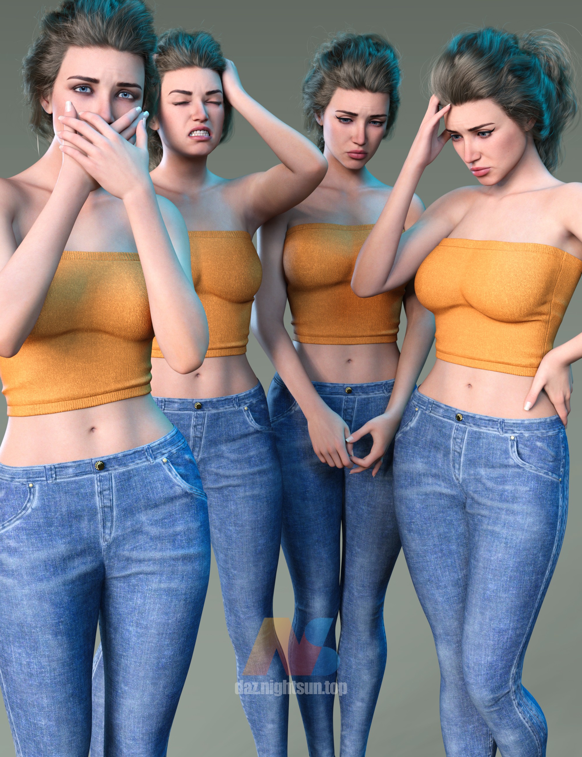 [daz姿势] Z Negative Emotions Utility Pose Collection for Genesis 8 and 8.1-DAZ爱好者