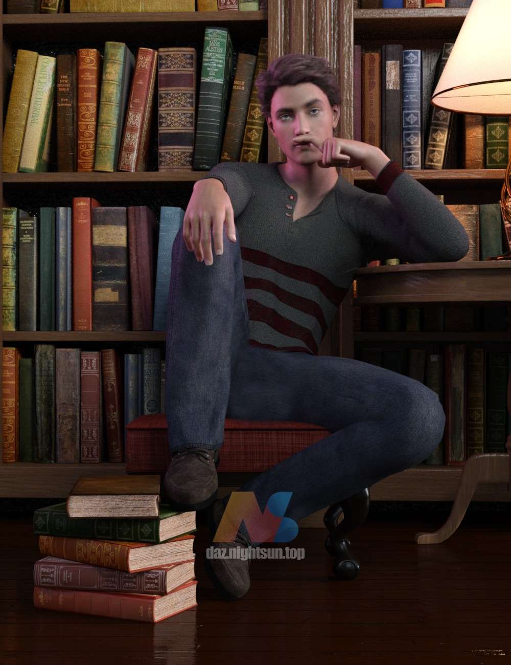 [daz姿势] Sitting Poses for Genesis 8 Male-DAZ爱好者