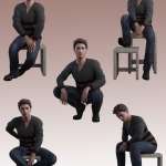 图片[3]-[daz姿势] Sitting Poses for Genesis 8 Male-DAZ爱好者