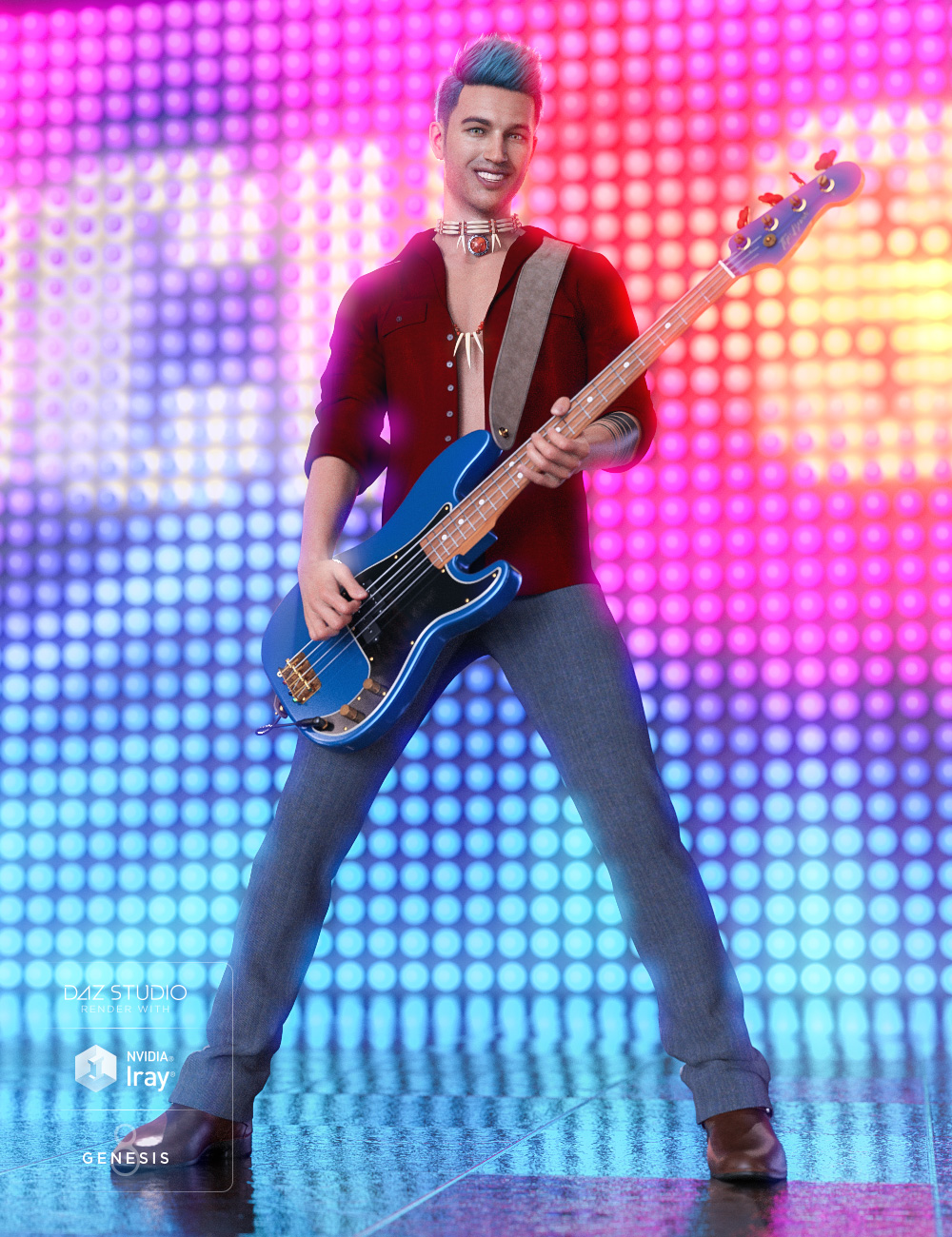 [daz服装] dForce Charming Rogue for Genesis 8 Male(s)-DAZ爱好者