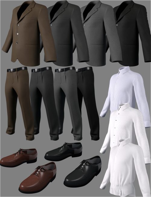 图片[4]-[daz服装] dForce HnC 3Button Suit Outfits for Genesis 8.1 Males-DAZ爱好者