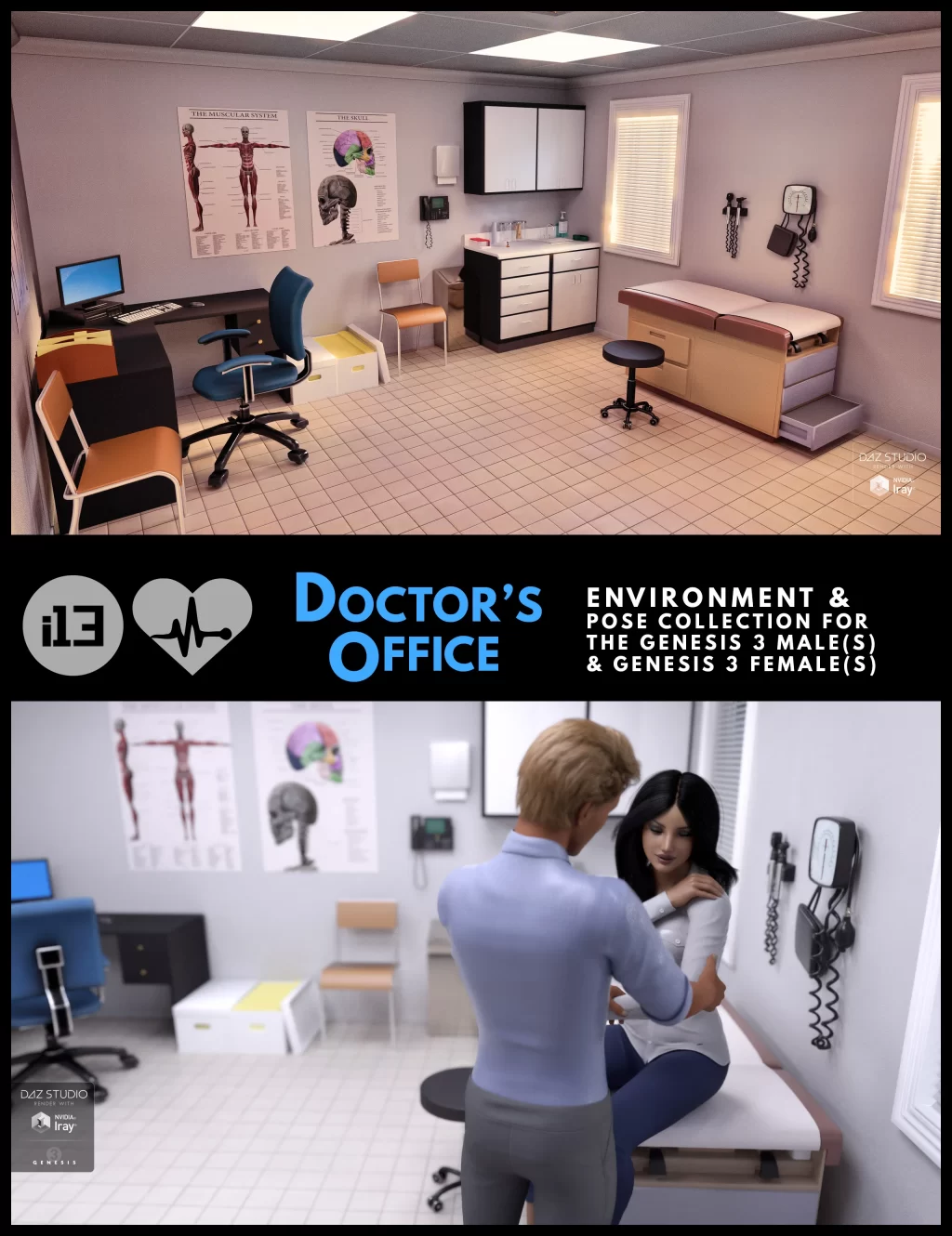 [daz场景] i13 Doctor's Office Environment with Poses
