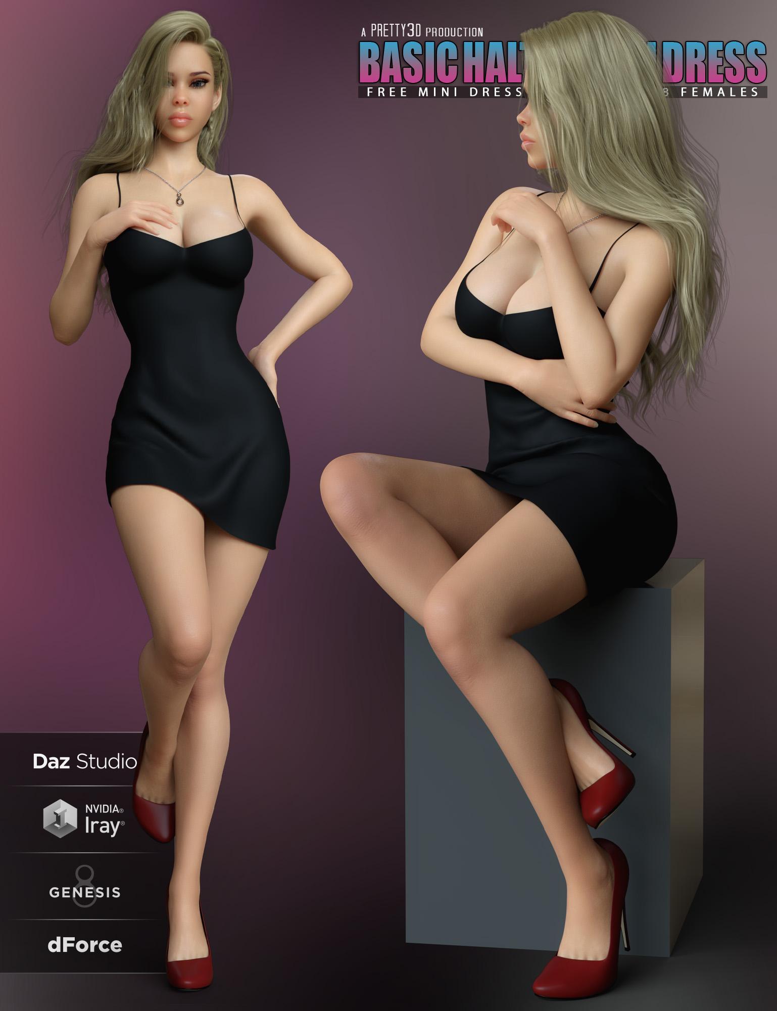 [daz服装] 简单吊带迷你裙-DAZ爱好者