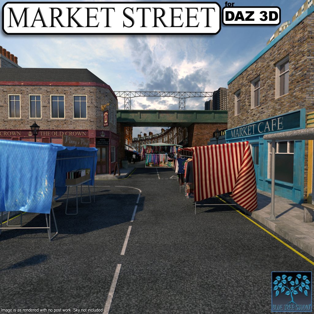 [daz场景] Market Street for DAZ