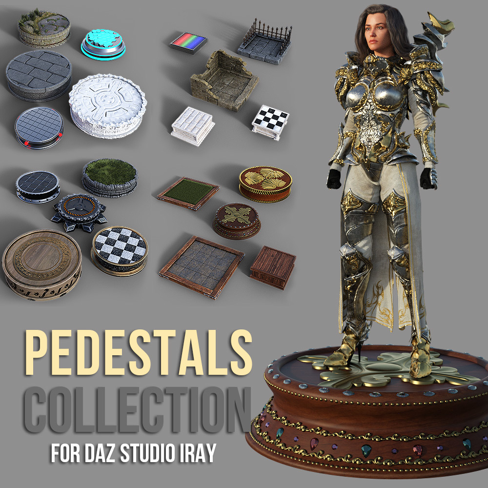 [daz场景] Pedestals Collection for DS Iray