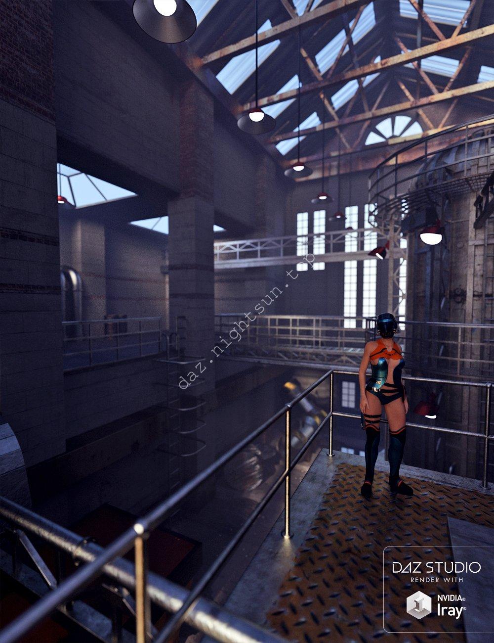 [daz场景] Abandoned Factory Floor