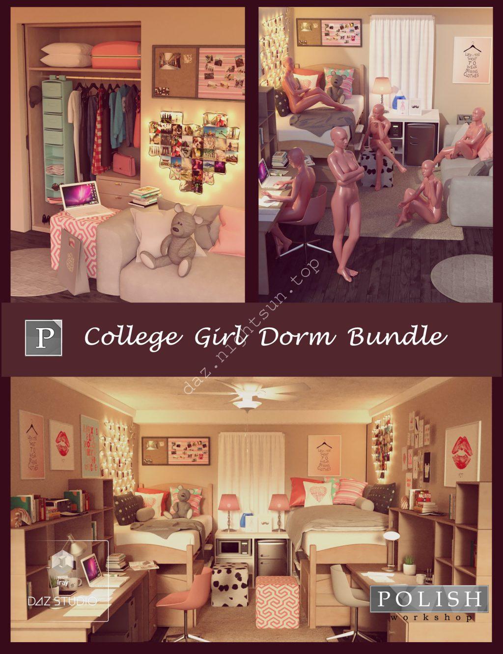 [daz场景] College Girl Dorm Bundle
