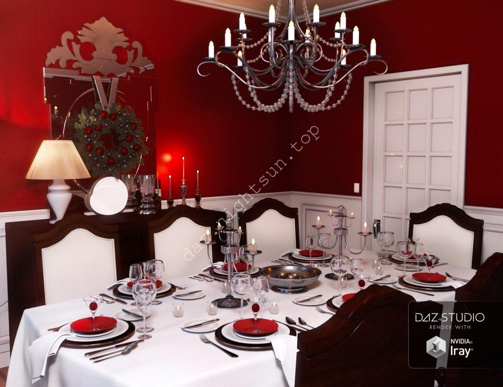 [daz场景] Christmas Dinner