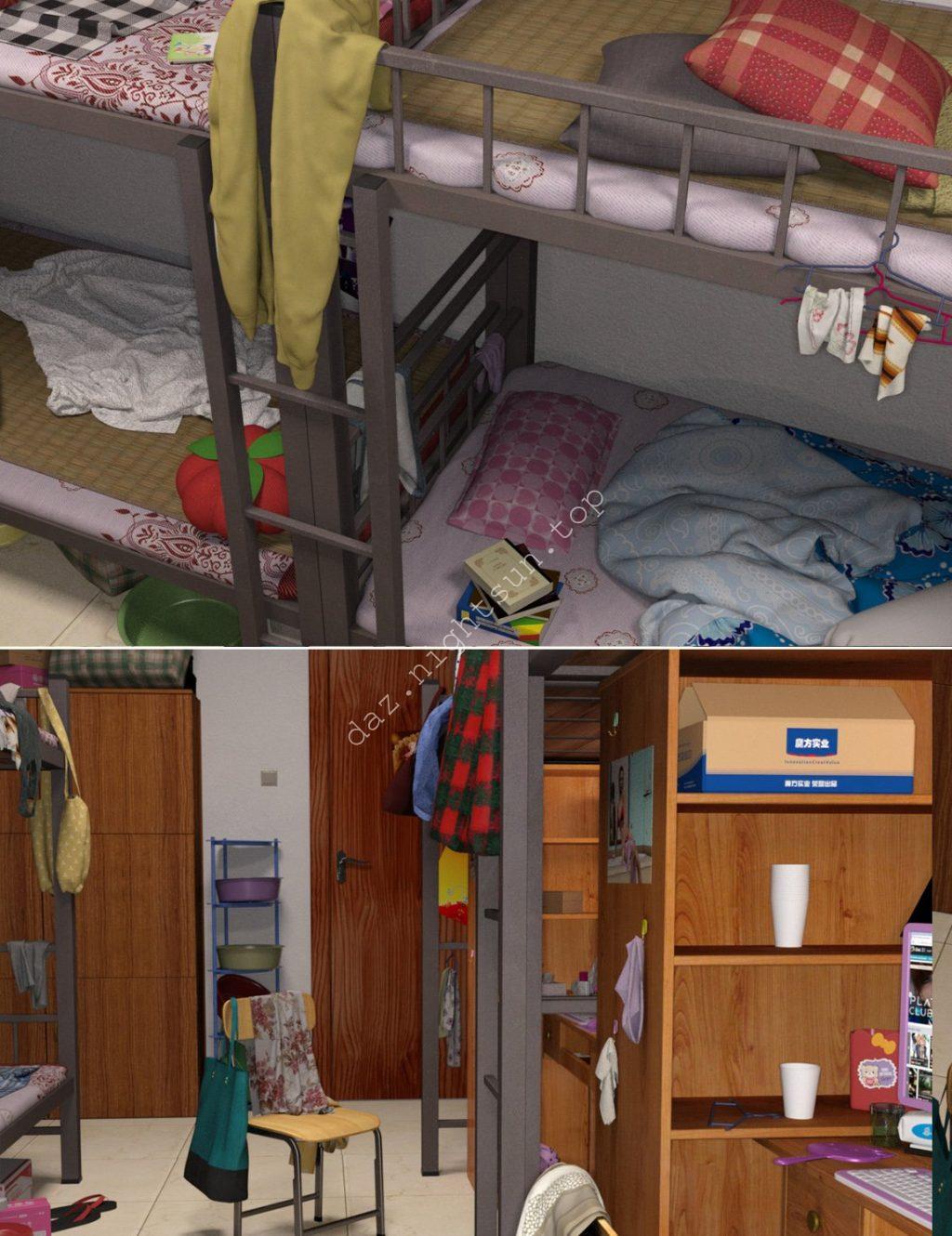 [daz场景] College Dormitory