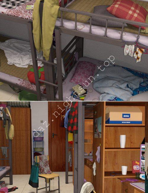 [daz场景] College Dormitory-DAZ爱好者