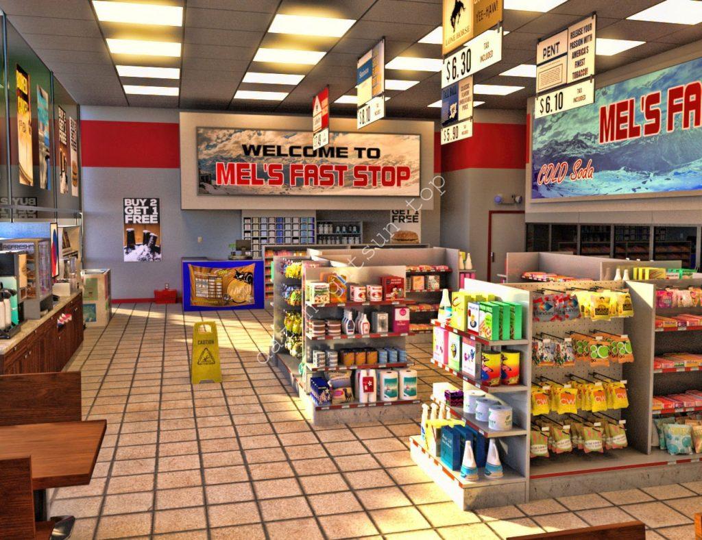 [daz场景] Corner Store and Poses for Genesis 3 Male and Female