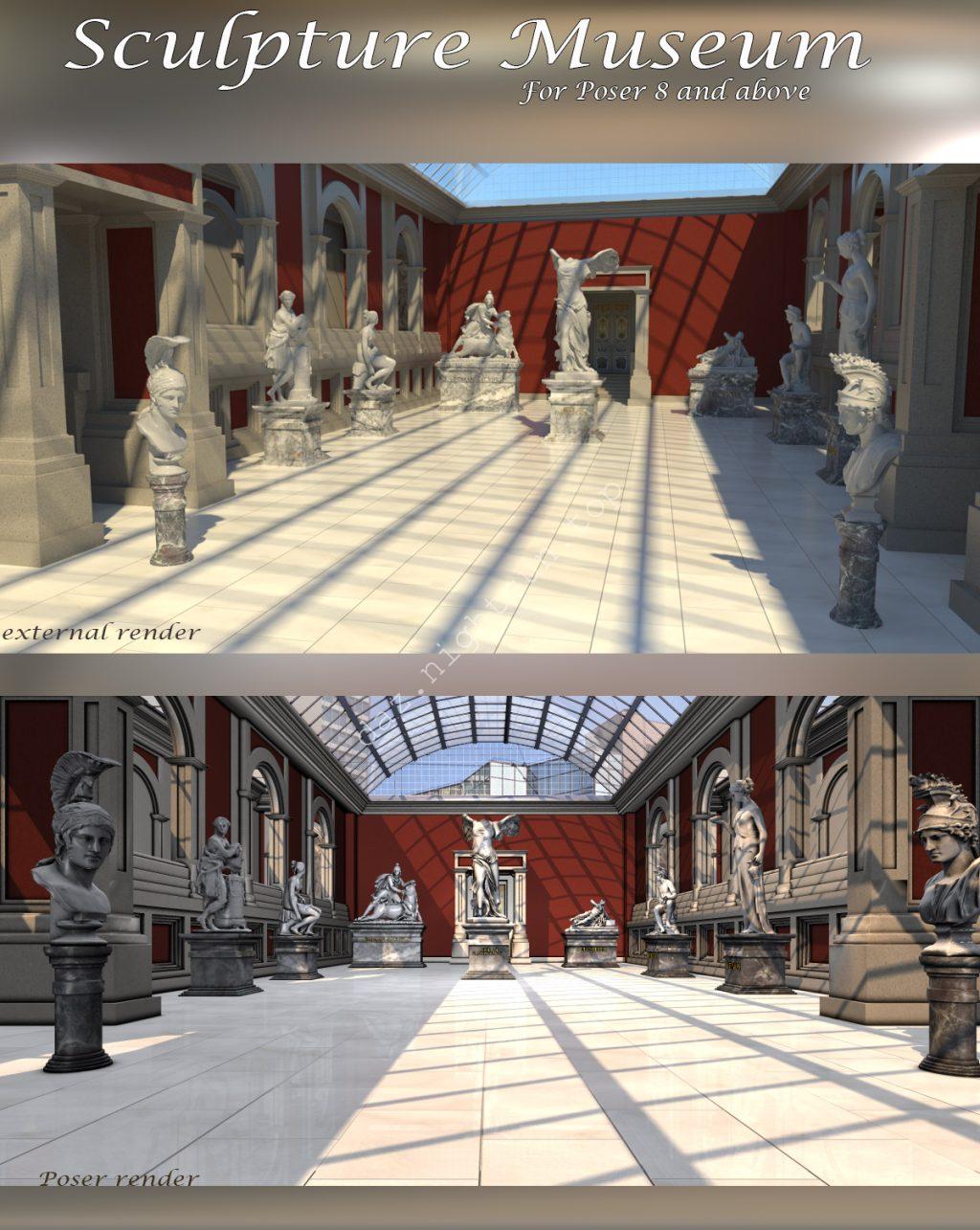 [daz场景] AJ Sculpture Museum