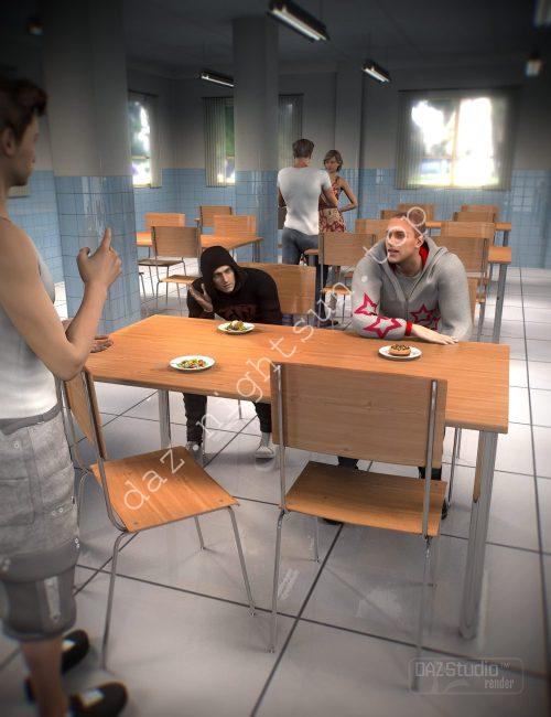 [daz场景] 自助餐厅用餐区-DAZ爱好者