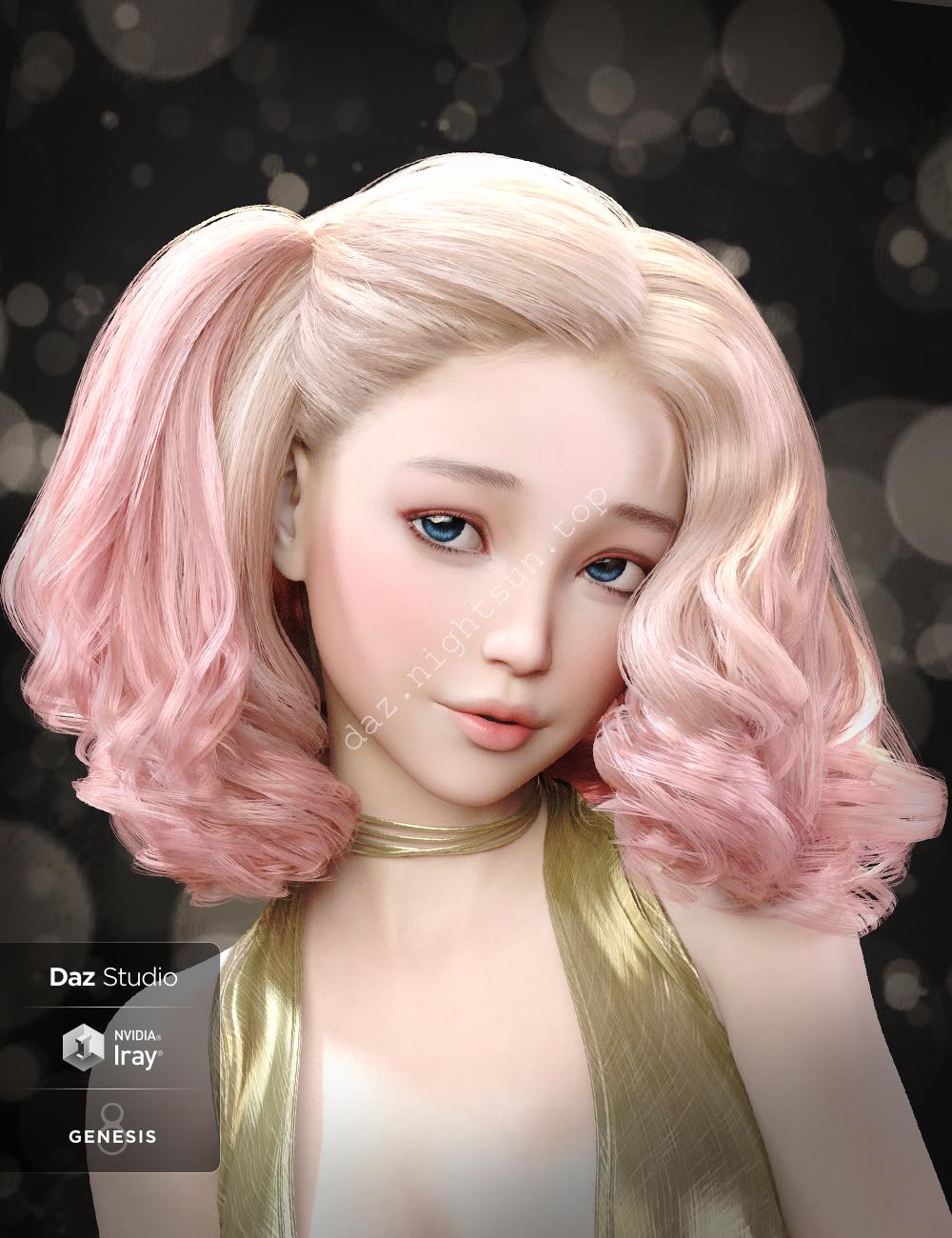 [daz发型] Curly Sue 卷发-DAZ爱好者