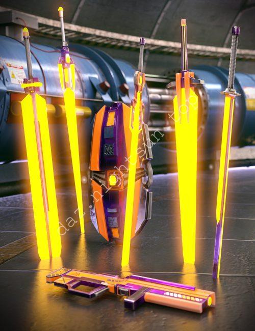 [daz道具] 机械武器和姿势-DAZ爱好者