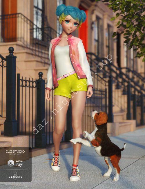 [daz服装] 注入了可爱元素的装扮-DAZ爱好者