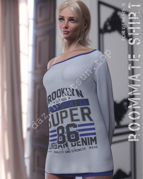 [daz服装] dForce G9室友T恤-DAZ爱好者