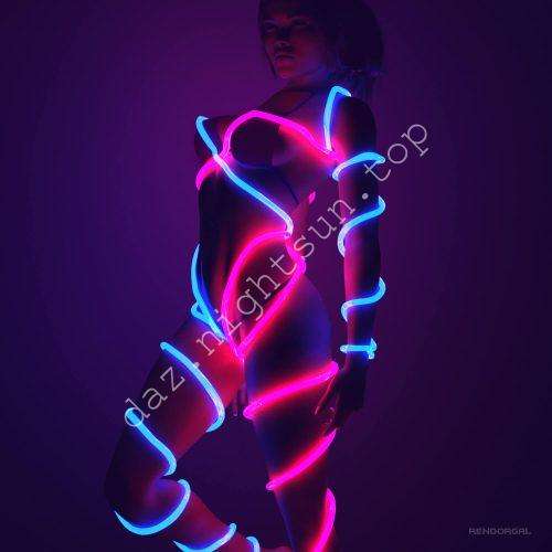 [daz服装] 缠绕的霓虹灯套装-DAZ爱好者