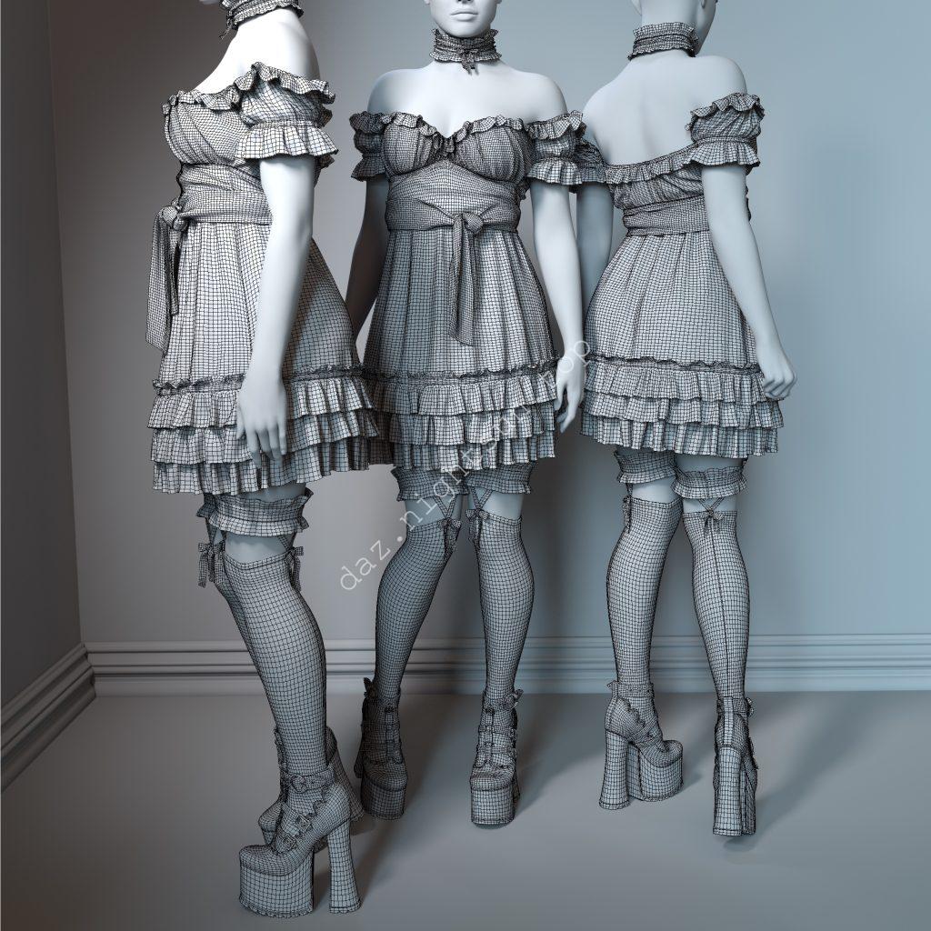 图片[2]-[daz服装] dForce 甜蜜的罗曼史装扮-DAZ爱好者