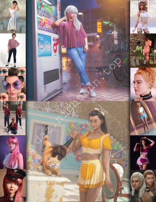 [daz合集] 金和普里斯马的超级捆绑包-DAZ爱好者