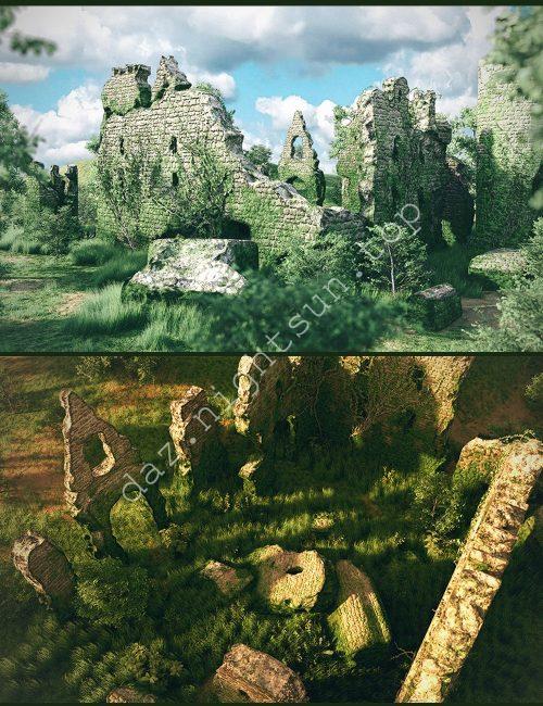 [daz场景] 城堡遗迹-DAZ爱好者