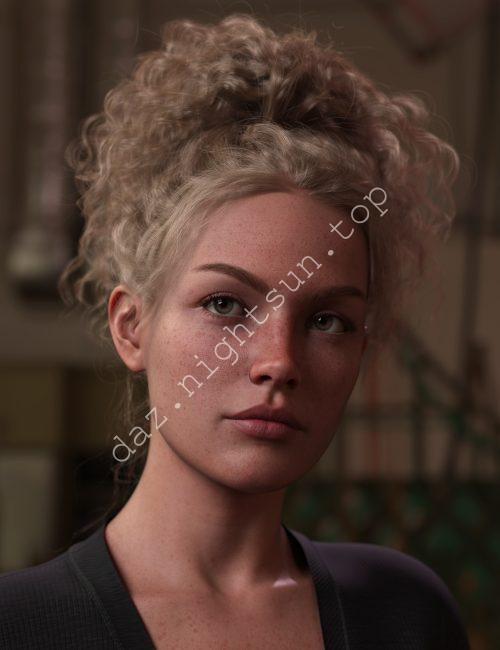 [daz发型] 卷曲高髻发发型-DAZ爱好者