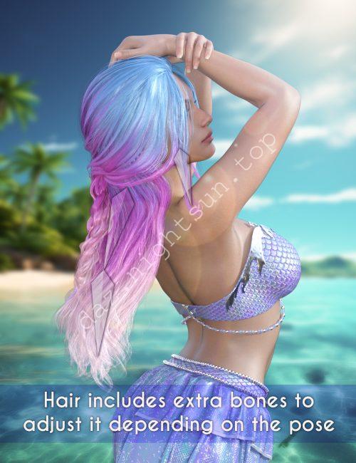 [daz发型] 皇家波浪美人鱼发型-DAZ爱好者