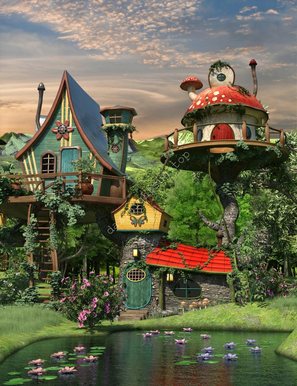 [daz场景] 精灵居住的地方-DAZ爱好者