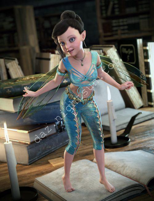 [daz服装] 调皮捣蛋的小精灵服装  for Genesis 9-DAZ爱好者
