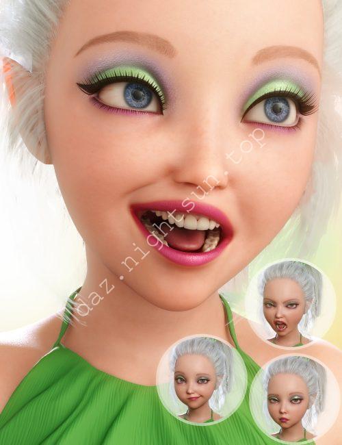 [daz姿势] 皮克西 9 的表情-DAZ爱好者