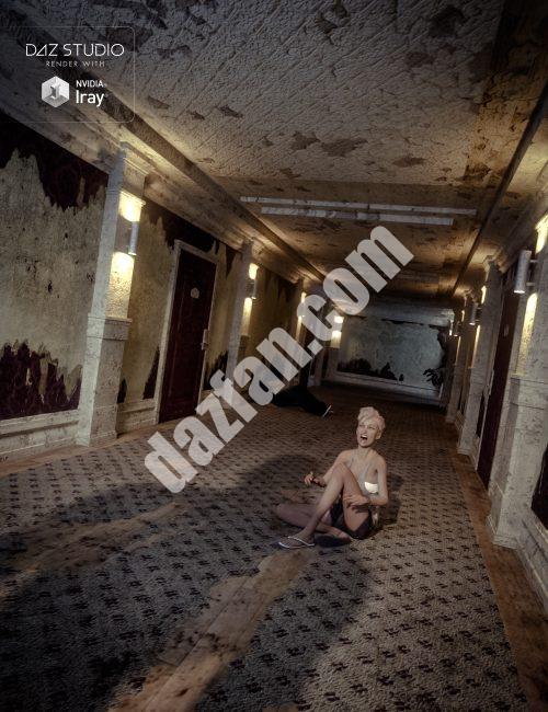 [daz场景] 酒店的走廊-DAZ爱好者