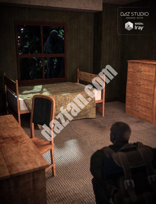 [daz场景] 破旧的卧室-DAZ爱好者