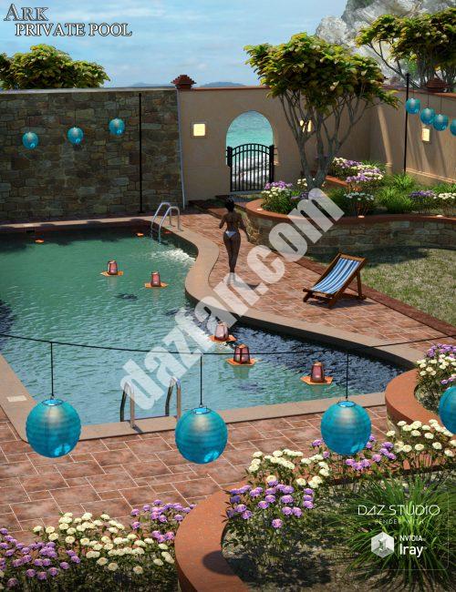 [daz场景] 方舟私人游泳池-DAZ爱好者