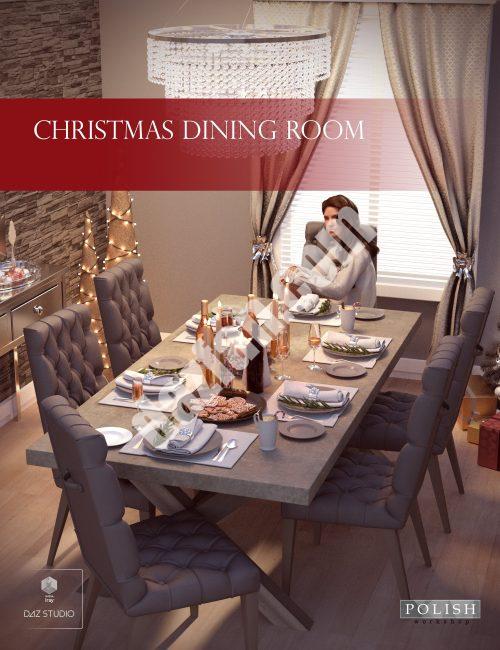 [daz场景] 圣诞节的餐厅-DAZ爱好者