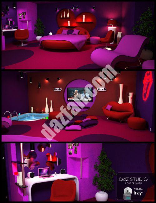 [daz场景] 魅力的卧室-DAZ爱好者