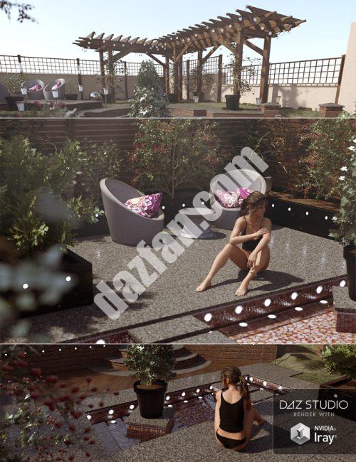 [daz场景] 小天井花园-DAZ爱好者
