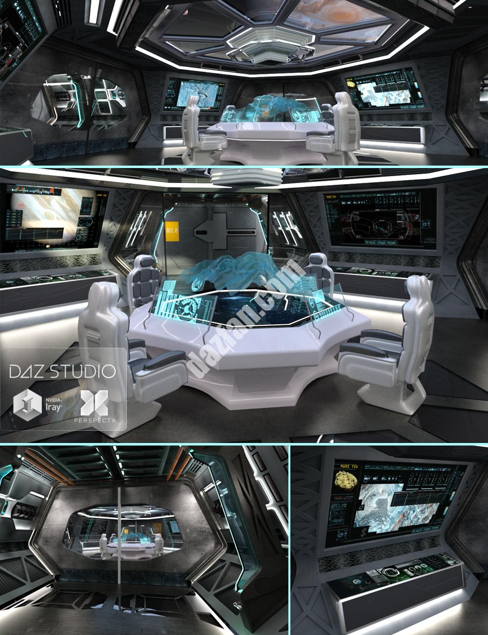 [daz场景] 宇宙飞船指挥中心-DAZ爱好者