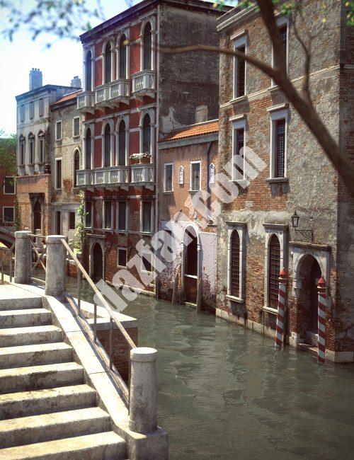 [daz场景] 威尼斯的街道-DAZ爱好者