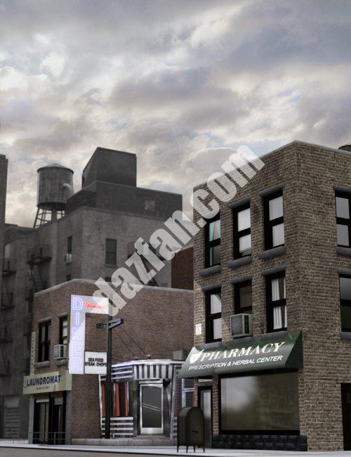 [daz场景] 纽约的店面-DAZ爱好者