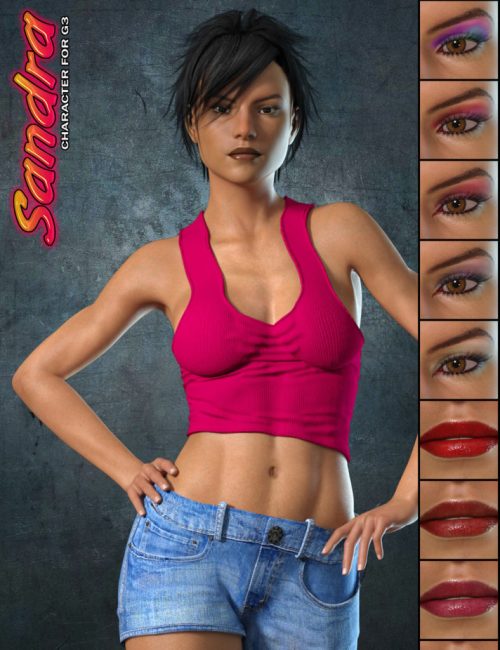 [daz角色] Exnem Sandra为G3女选手-DAZ爱好者