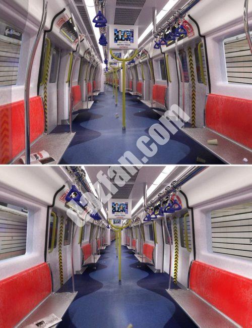 [daz场景] 地铁列车-DAZ爱好者