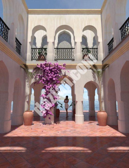 [daz场景] 摩洛哥的院子里-DAZ爱好者