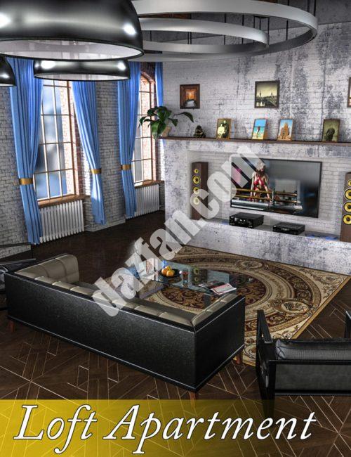 [daz场景] Slide3D阁楼公寓-DAZ爱好者