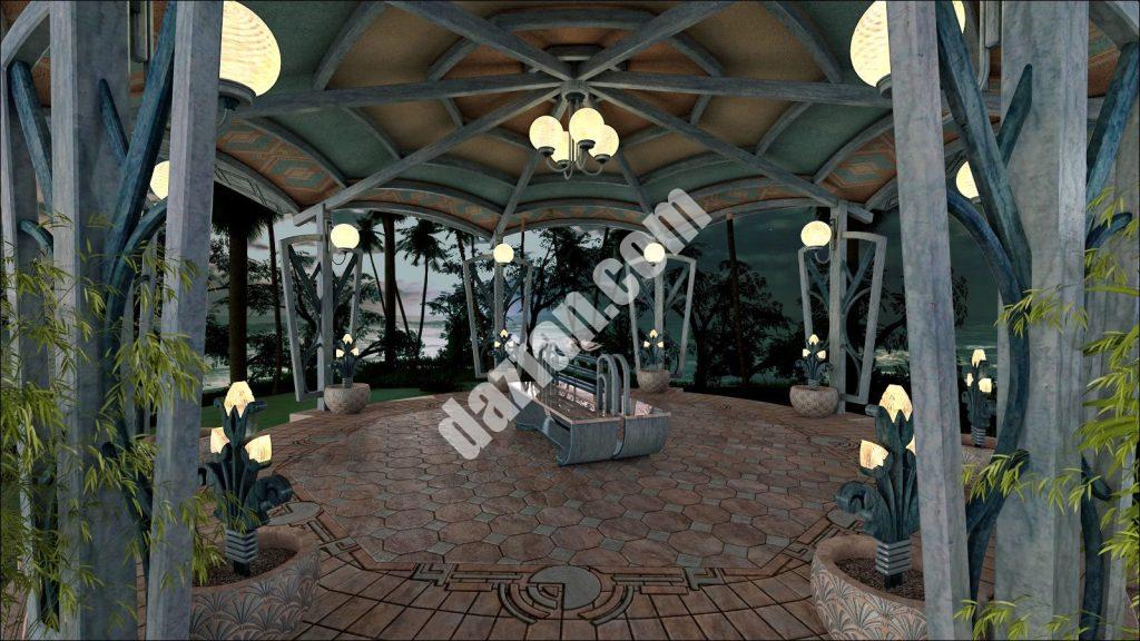 [daz场景] 南海滩装饰亭-DAZ爱好者