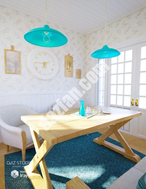 [daz场景] 早餐角落-DAZ爱好者